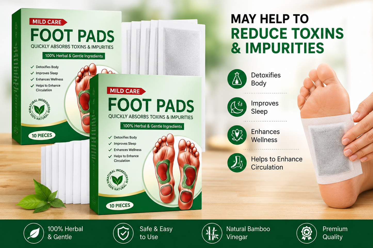 Ayurvedic Herbal Foot Patches ( BUY 10 PACK & GET 10 FREE )
