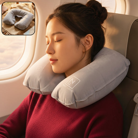 3 In 1 Travel Comfort Kit With Neck Pillow Eye Mask And Earplugs (1 Set)