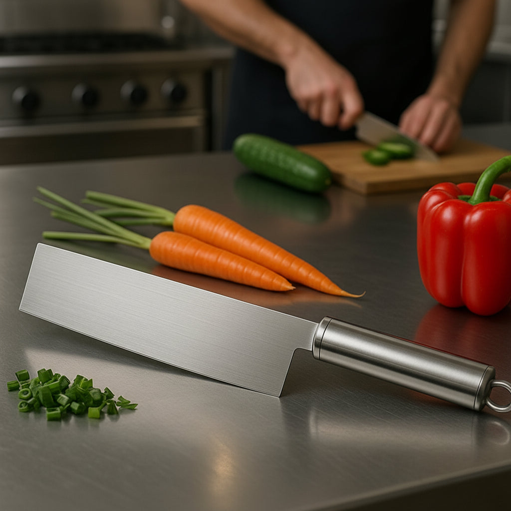 Professional-grade Stainless Steel Vegetable Cleaver Knife 1 Pc